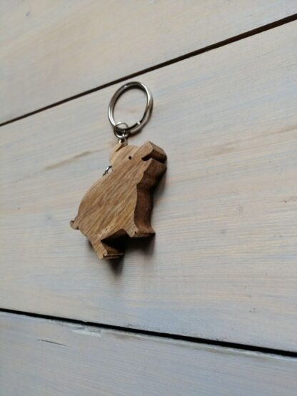 Porte-clés « Cochon» en Manguier.