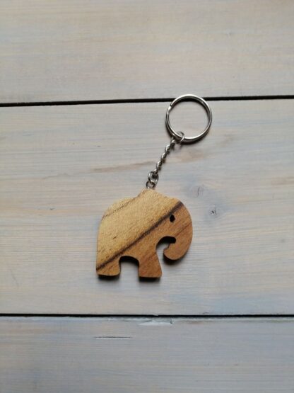 Porte-clés « Éléphant » en Teck.