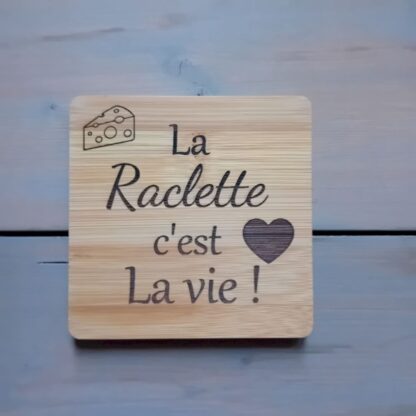 Repose poêlon gravé "thème raclette"